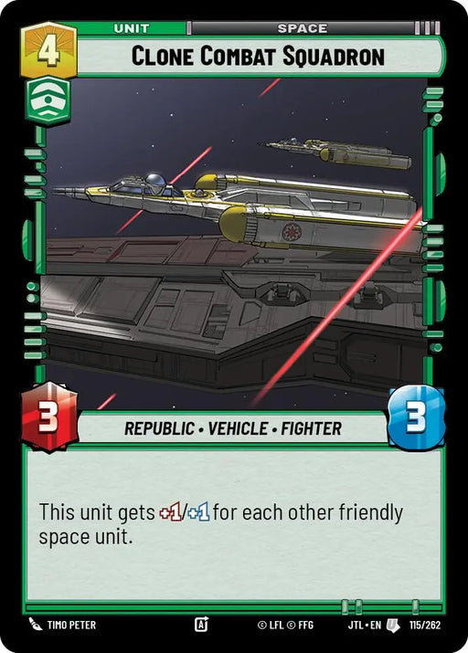 Clone Combat Squadron (115/262) [Jump to Lightspeed] - Star Wars: Unlimited Single