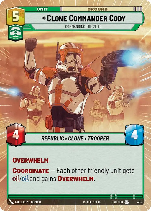 Clone Commander Cody - Commanding the 212th (Hyperspace) (384) [Twilight of the Republic] - Star Wars: Unlimited Single