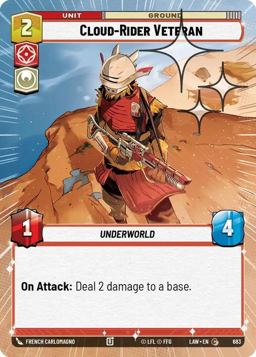 Cloud-Rider Veteran (Hyperspace Foil) (683) [A Lawless Time]