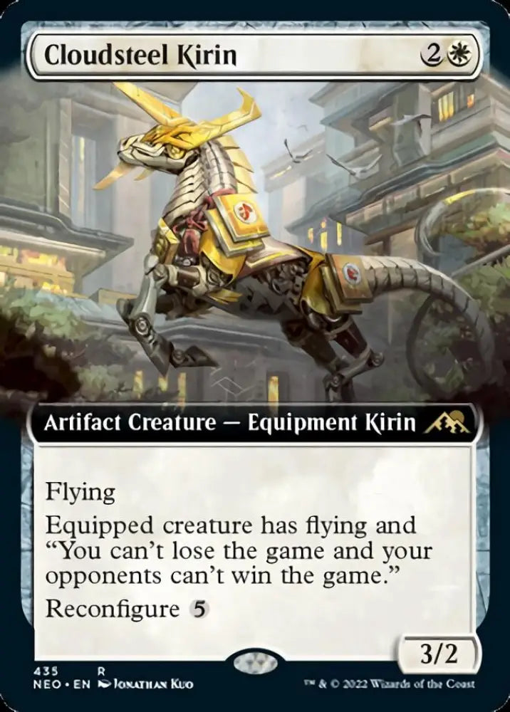 Cloudsteel Kirin (Extended Art) [Kamigawa: Neon Dynasty] - MTG Single