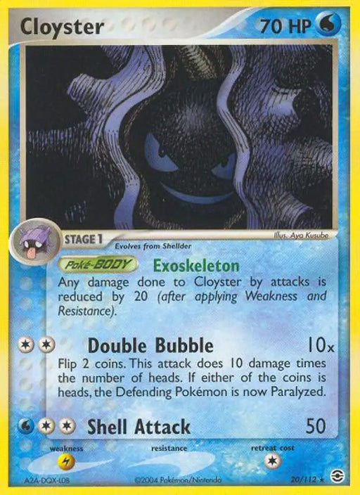 Cloyster (20/112) [EX: FireRed & LeafGreen] - Pokemon Single