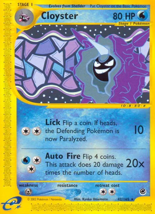 Cloyster (42/165) [Expedition: Base Set] - Pokemon Single