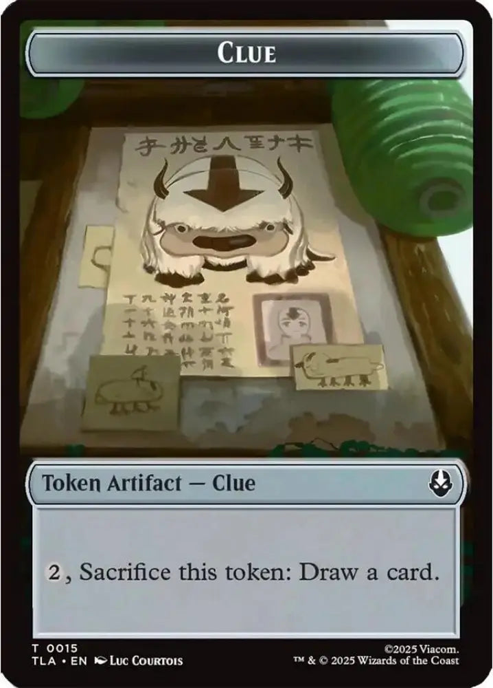 Clue (0015) // spirit (003) Double-Sided Token (15 // 3) [Avatar: The Last Airbender]
