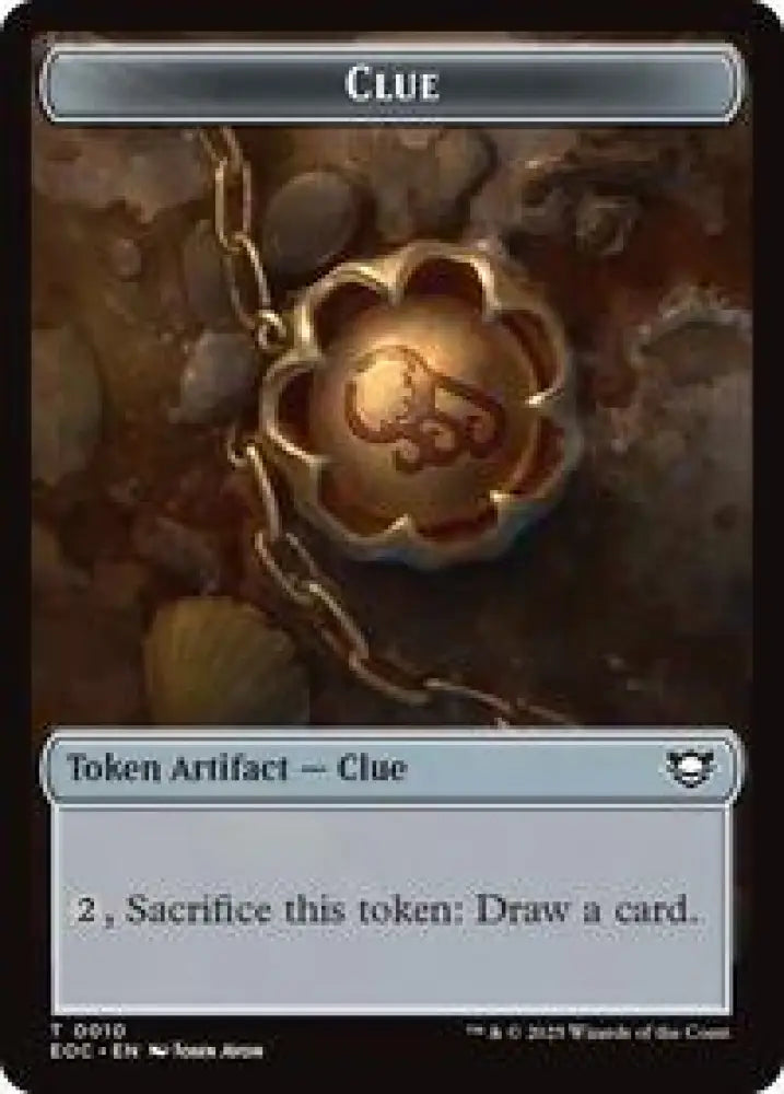 Clue // Beast (0005) Double-Sided Token (10 // 5) [Edge of Eternities Commander]