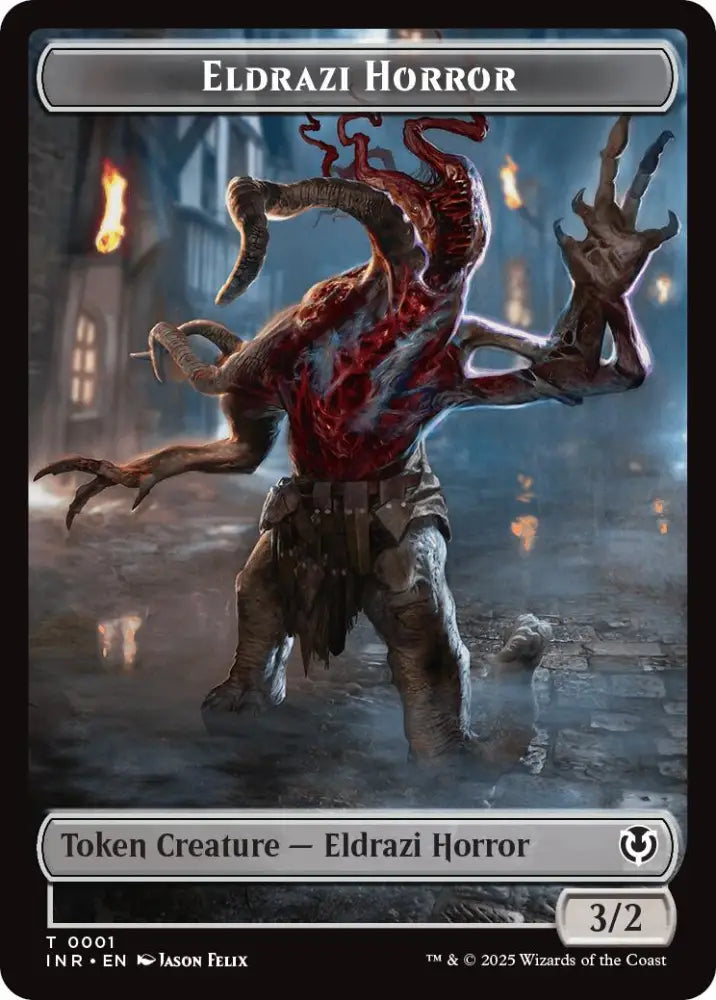Clue // Eldrazi Horror Double-Sided Token [Innistrad Remastered Tokens] - MTG Single