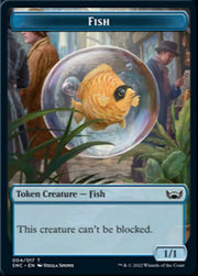 Clue // Fish Double-Sided Token [Streets of New Capenna Commander Tokens] - MTG Single