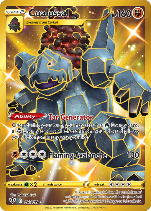 Coalossal (198/189) [Sword & Shield: Darkness Ablaze] - Pokemon Single
