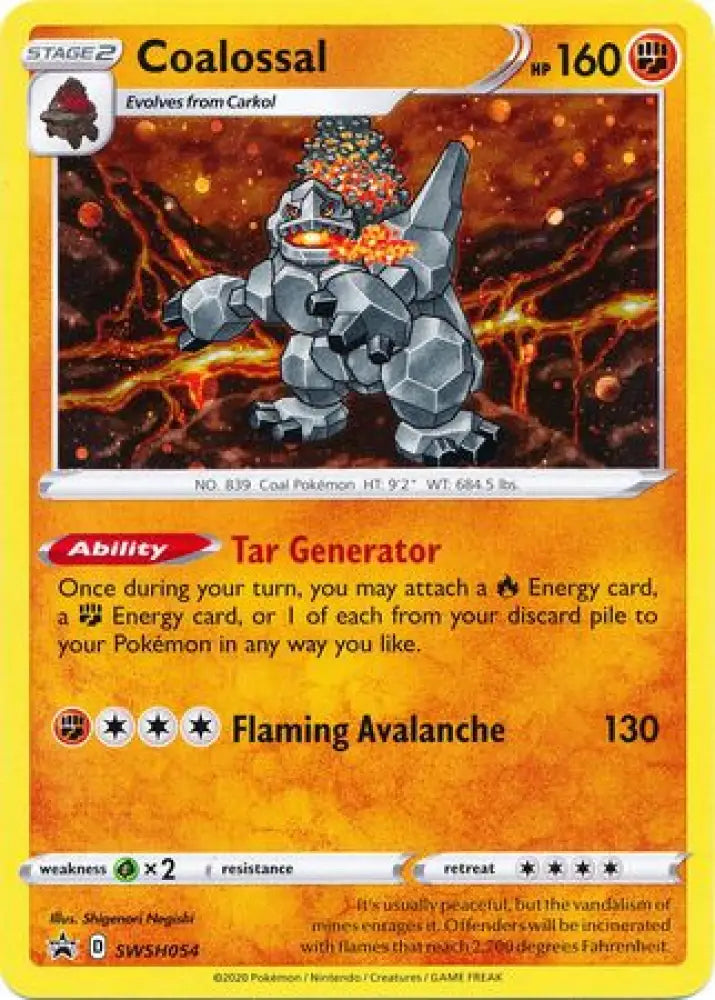 Coalossal (SWSH054) [Sword & Shield: Black Star Promos] - Pokemon Single