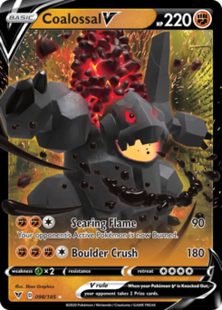 Coalossal V (098/185) [Sword & Shield: Vivid Voltage] - Pokemon Single