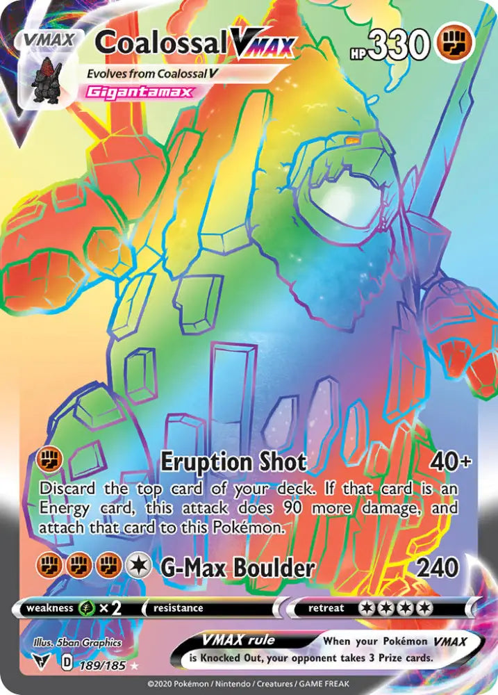 Coalossal VMAX (189/185) [Sword & Shield: Vivid Voltage] - Pokemon Single