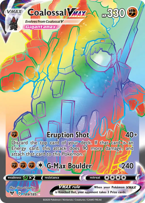 Coalossal VMAX (189/185) [Sword & Shield: Vivid Voltage] - Pokemon Single