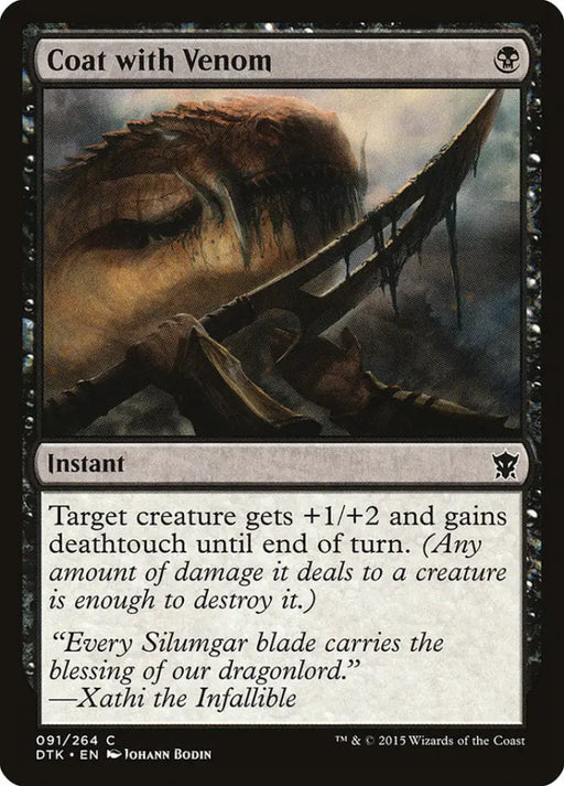 Coat with Venom [Dragons of Tarkir] - MTG Single