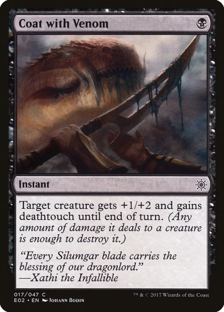 Coat with Venom [Explorers of Ixalan] - MTG Single