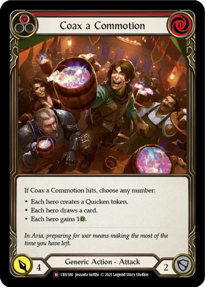 Coax a Commotion [Crucible of War Unlimited] Unlimited Rainbow Foil - Flesh And Blood Single