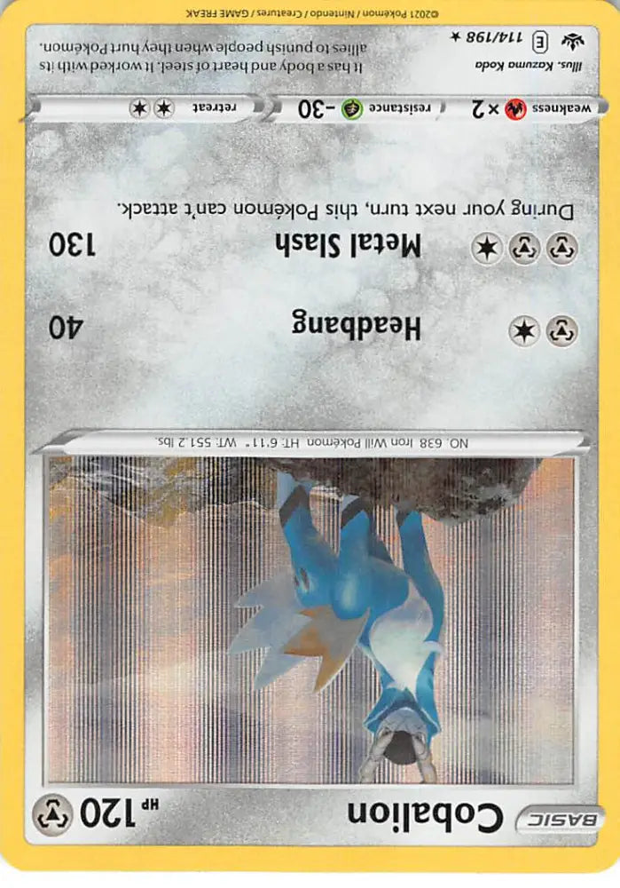 Cobalion (114/198) [Sword & Shield: Chilling Reign] - Pokemon Single