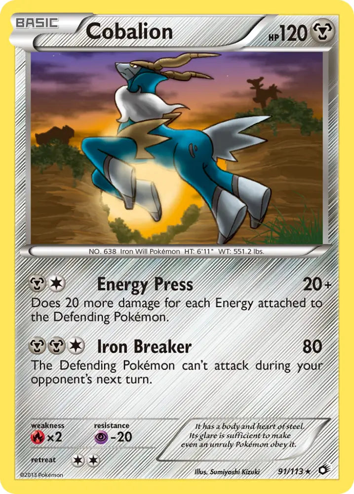Cobalion (91/113) [Black & White: Legendary Treasures] - Pokemon Single