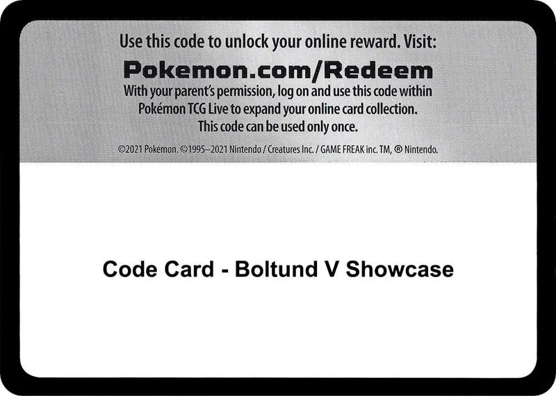 Code Card - Boltund V Showcase [Miscellaneous Cards and Products]