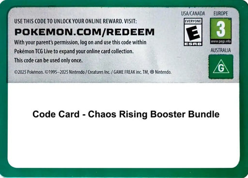 Code Card - Chaos Rising Booster Bundle [ME04: Chaos Rising]
