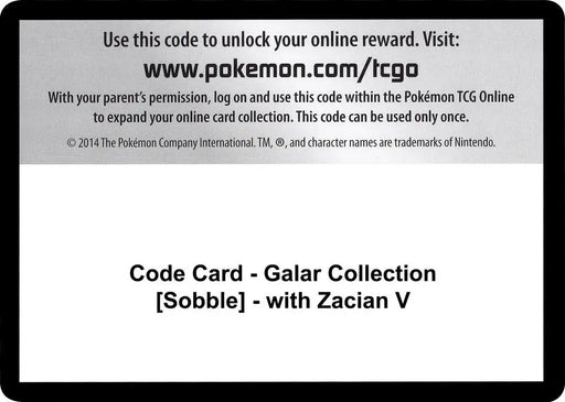 Code Card - Galar Collection [Sobble] - with Zacian V [Miscellaneous Cards and Products]