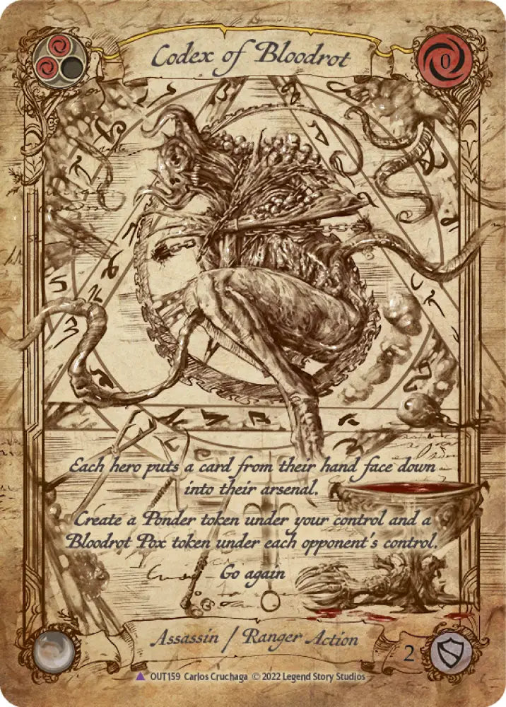 Codex of Bloodrot (Marvel Cold Foil) [Outsiders] Cold Foil - Flesh And Blood Single