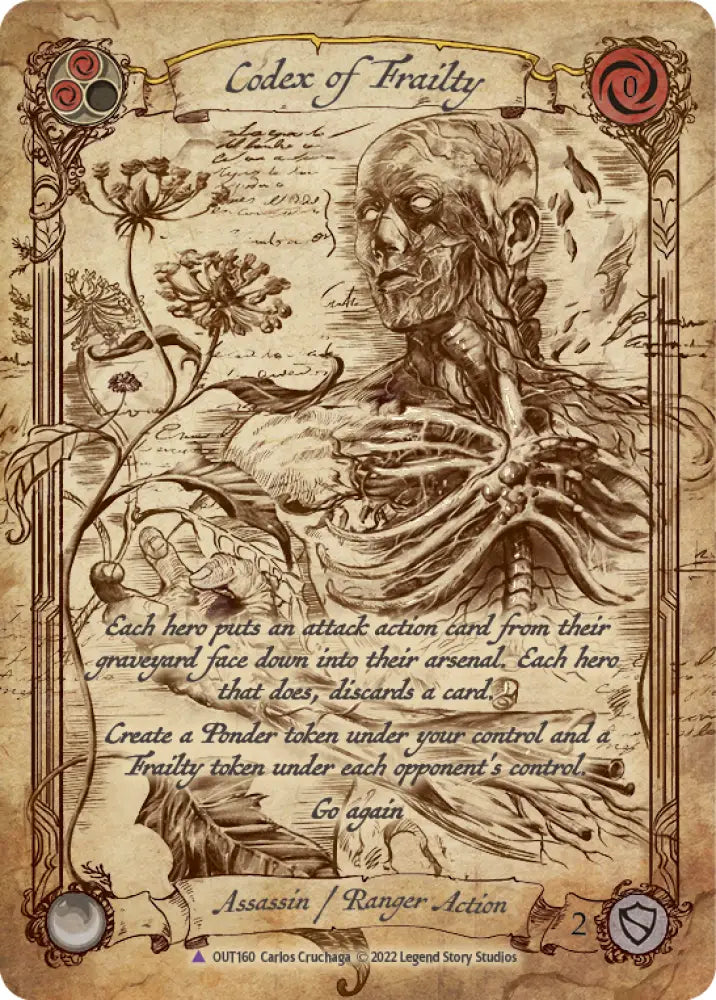 Codex of Frailty (Marvel Cold Foil) [Outsiders] Cold Foil - Flesh And Blood Single