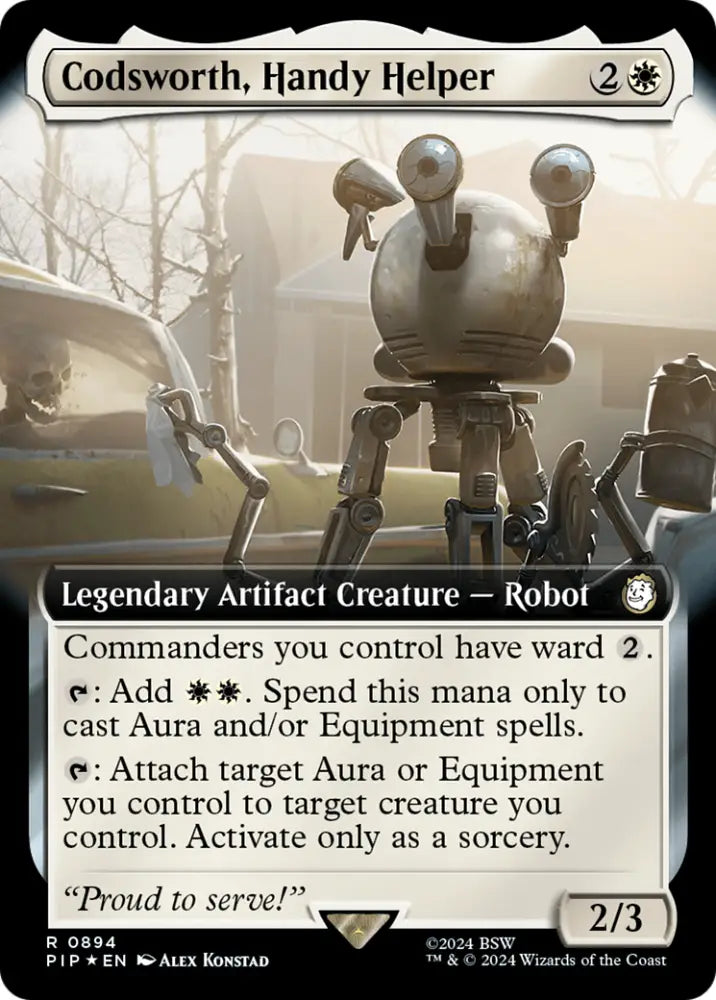 Codsworth Handy Helper (Extended Art) (Surge Foil) [Fallout] - MTG Single