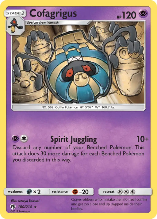 Cofagrigus (100/214) [Sun & Moon: Lost Thunder] - Pokemon Single