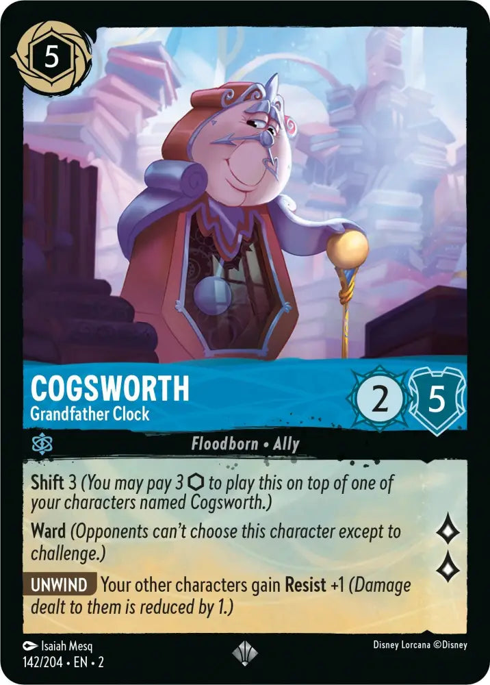 Cogsworth - Grandfather Clock (142/204) [Rise of the Floodborn] - Lorcana Single