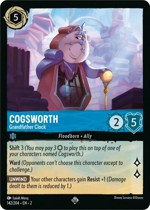 Cogsworth - Grandfather Clock (142/204) [Rise of the Floodborn] - Lorcana Single