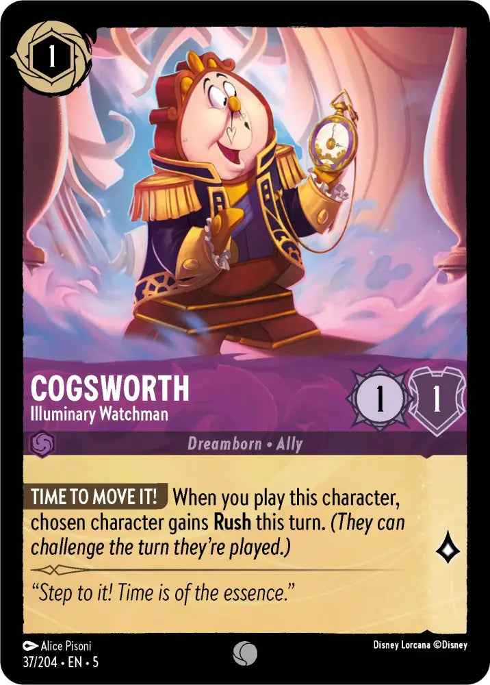 Cogsworth - Illuminary Watchman (37/204) [Shimmering Skies] - Lorcana Single
