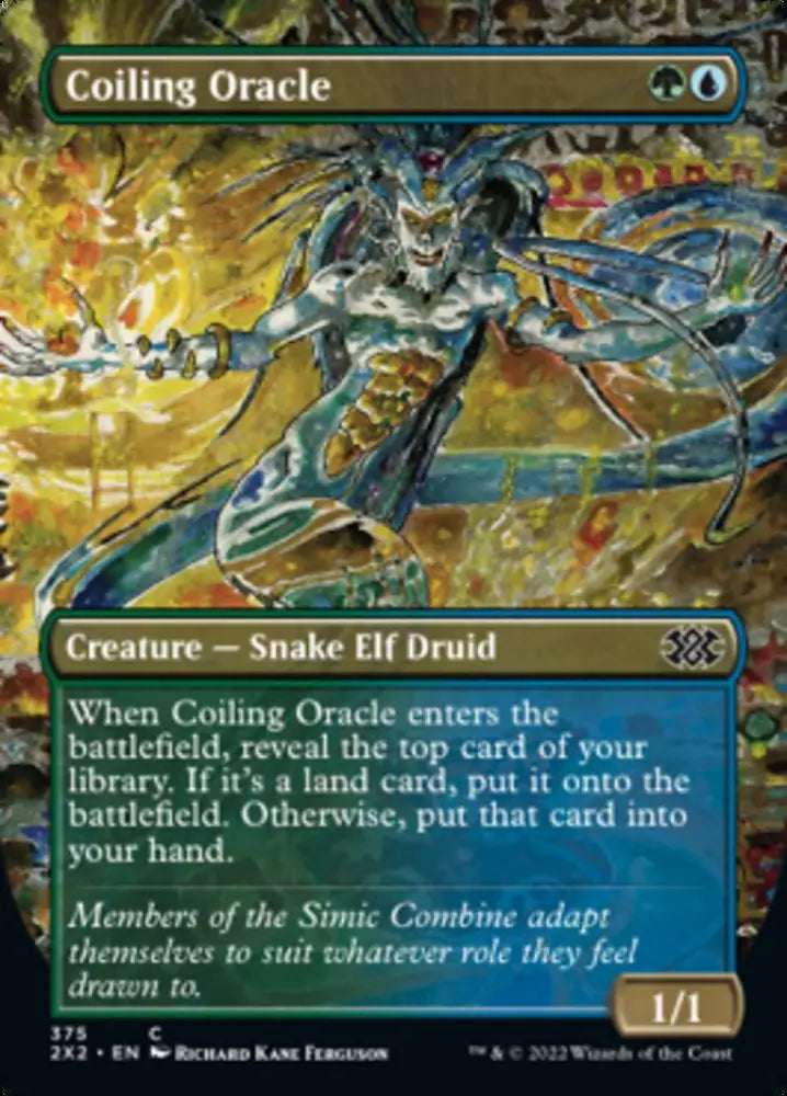Coiling Oracle (Borderless Alternate Art) [Double Masters 2022] - MTG Single