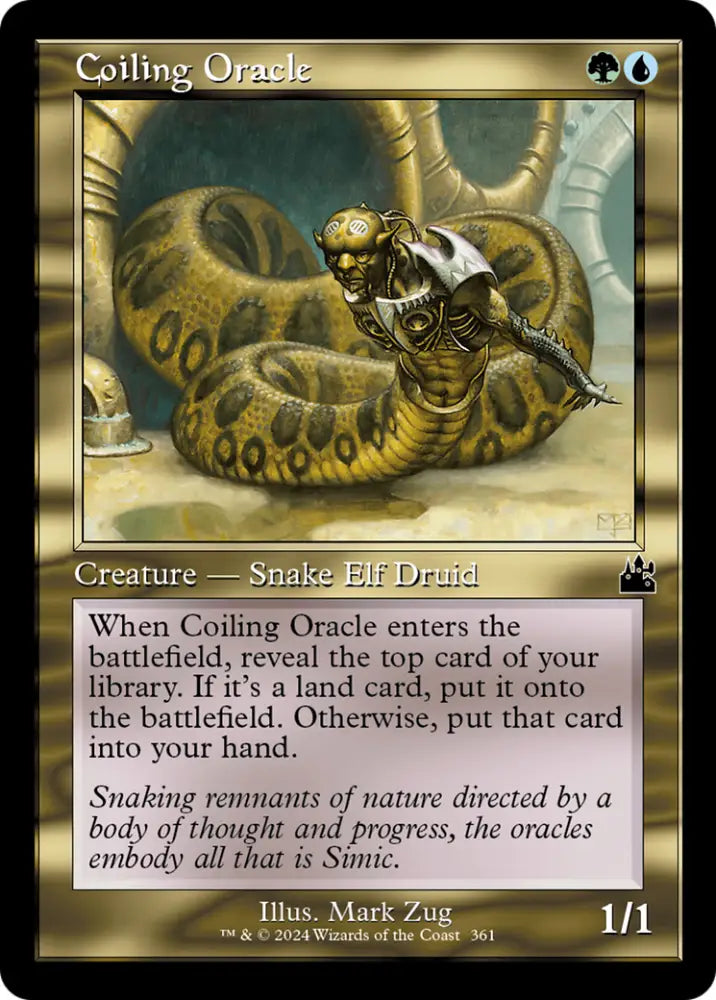 Coiling Oracle (Retro Frame) [Ravnica Remastered] - MTG Single