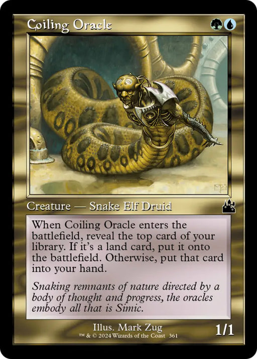 Coiling Oracle (Retro Frame) [Ravnica Remastered] - MTG Single