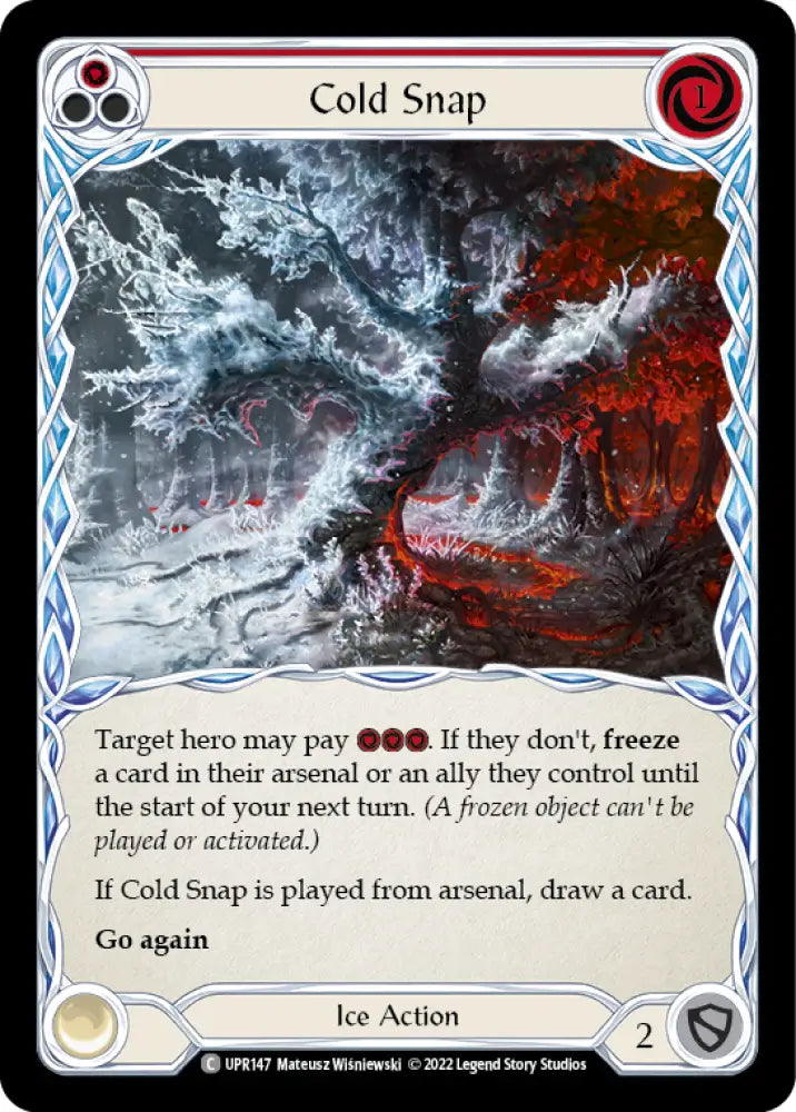 Cold Snap (Red) [Uprising] Rainbow Foil - Flesh And Blood Single