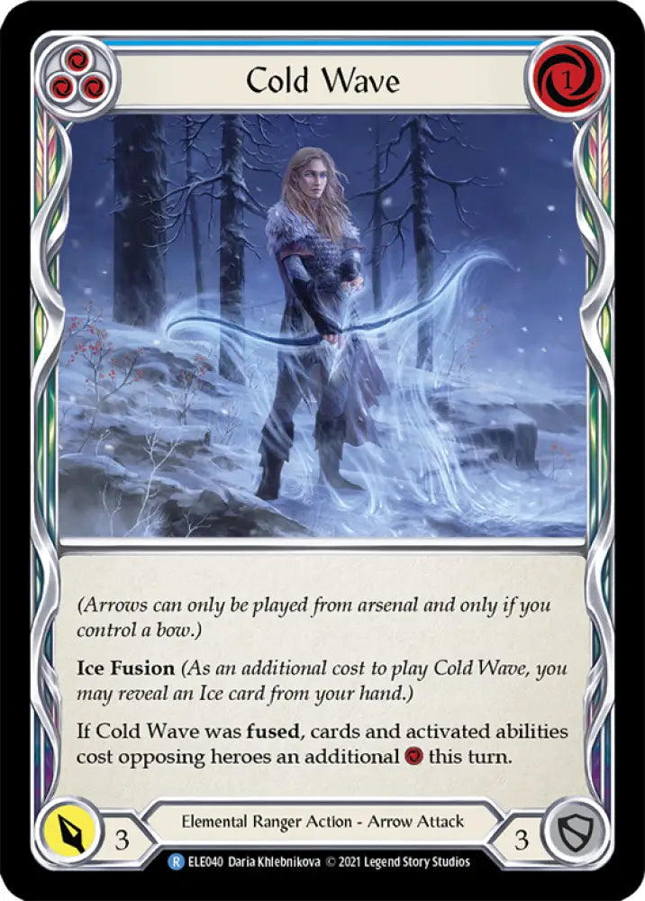 Cold Wave (Blue) [Tales of Aria 1st Edition] 1st Edition Rainbow Foil - Flesh And Blood Single
