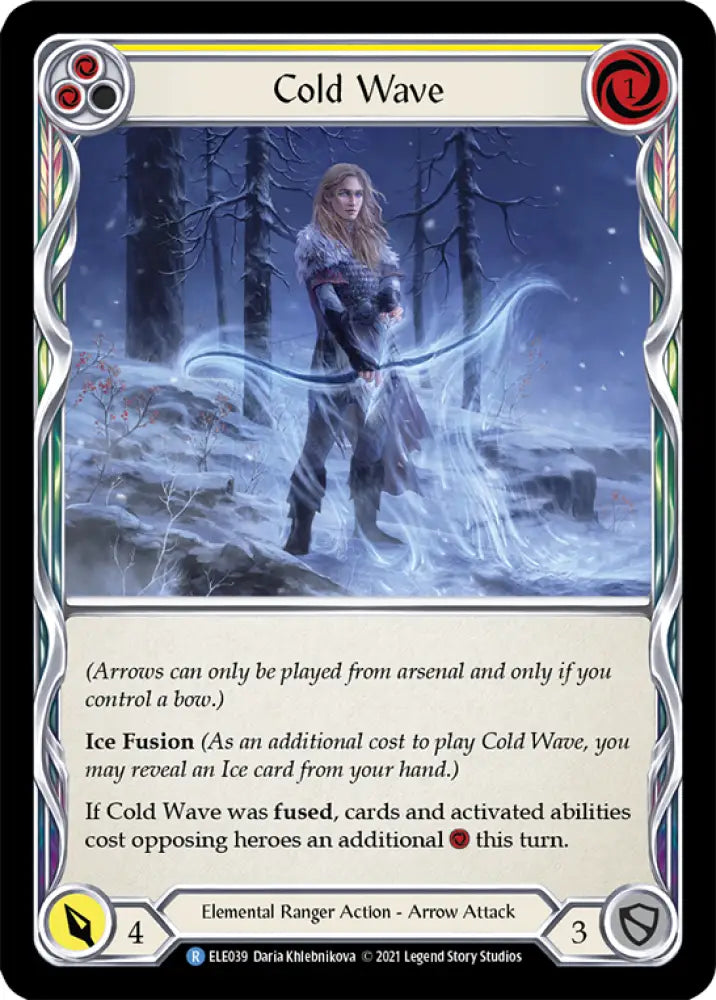 Cold Wave (Yellow) [Tales of Aria 1st Edition] 1st Edition Rainbow Foil - Flesh And Blood Single