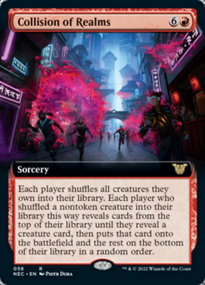 Collision of Realms (Extended Art) [Kamigawa: Neon Dynasty Commander] - MTG Single