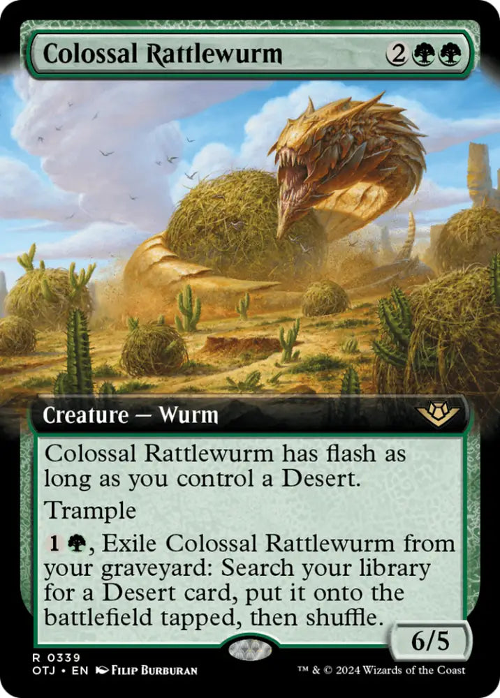 Colossal Rattlewurm (Extended Art) [Outlaws of Thunder Junction] - MTG Single