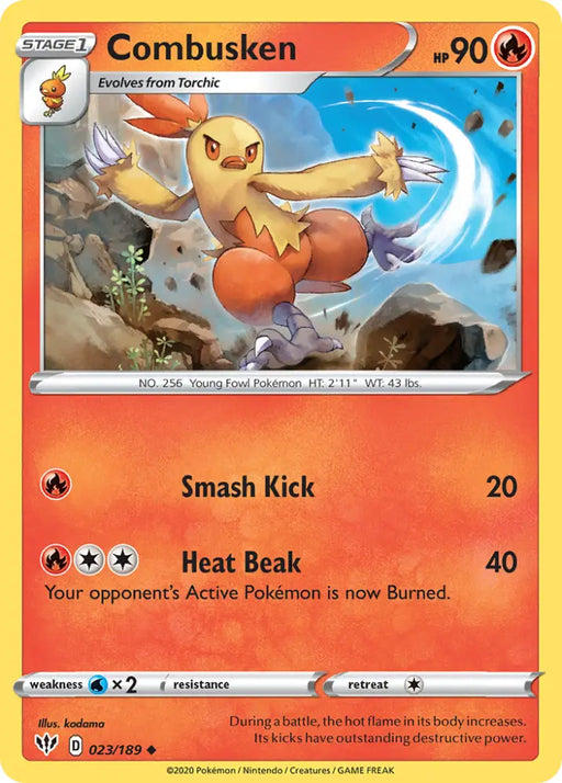 Combusken (023/189) [Sword & Shield: Darkness Ablaze] - Pokemon Single