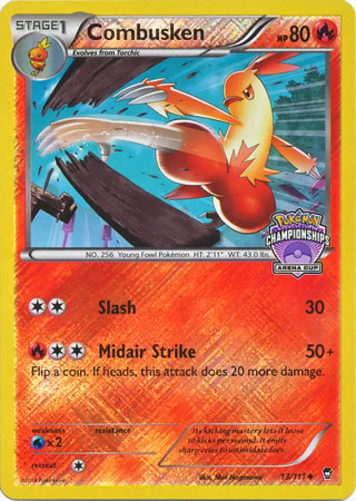 Combusken (13/111) (States Championship Promo) [XY: Furious Fists] - Pokemon Single