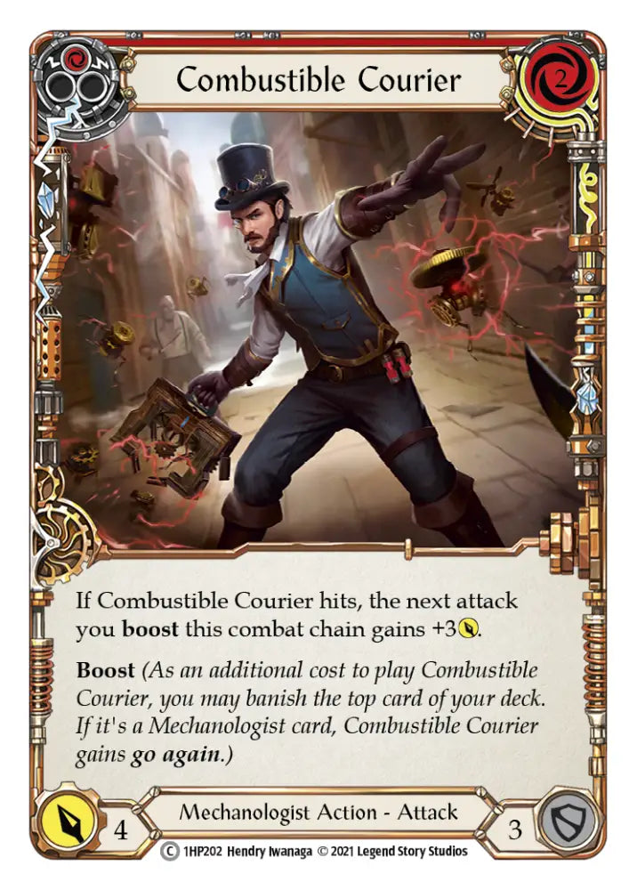 Combustible Courier (Red) [1HP202] (History Pack 1) - Flesh And Blood Single