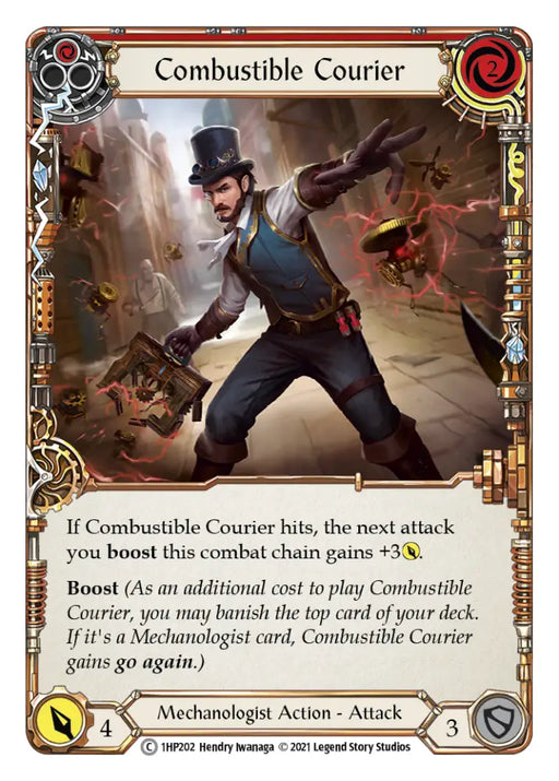 Combustible Courier (Red) [1HP202] (History Pack 1) - Flesh And Blood Single