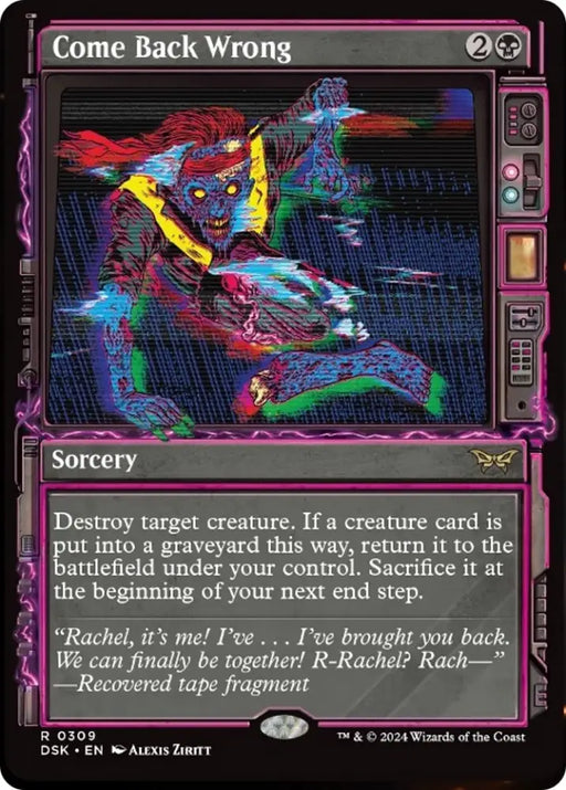 Come Back Wrong (Showcase) [Duskmourn: House of Horror] - MTG Single