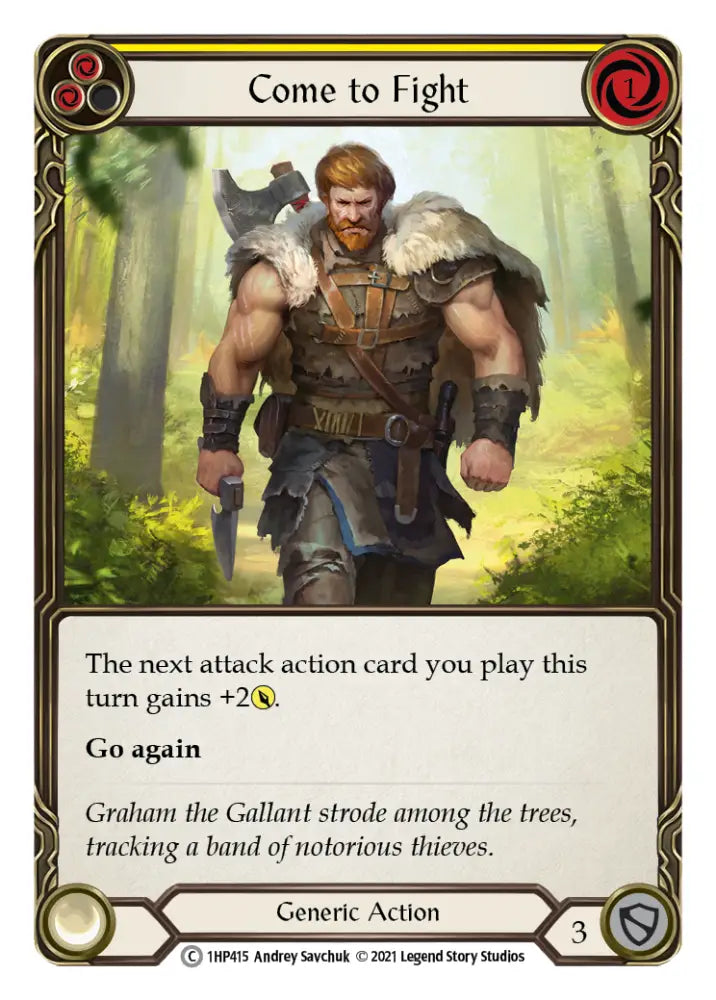 Come to Fight (Yellow) [1HP415] (History Pack 1) - Flesh And Blood Single