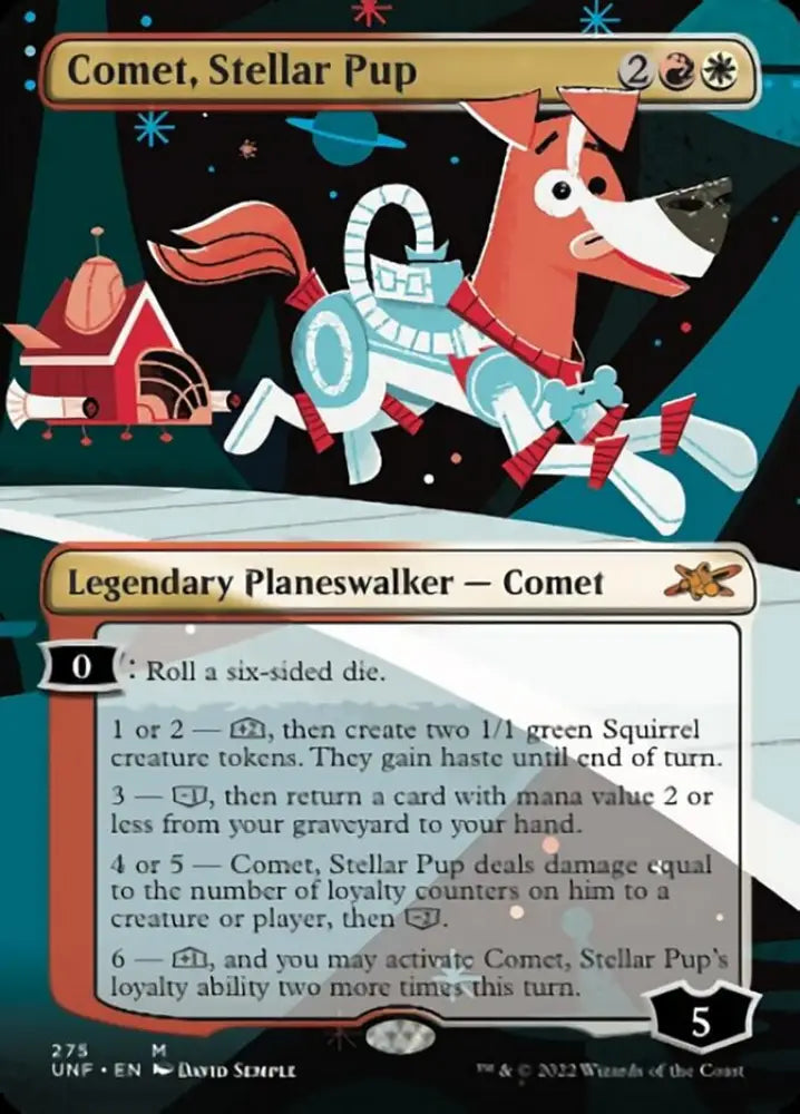 Comet Stellar Pup (Borderless) [Unfinity] - MTG Single