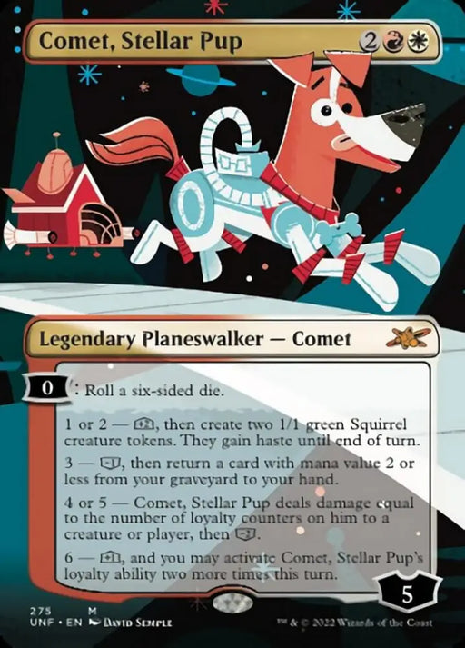 Comet Stellar Pup (Borderless) [Unfinity] - MTG Single