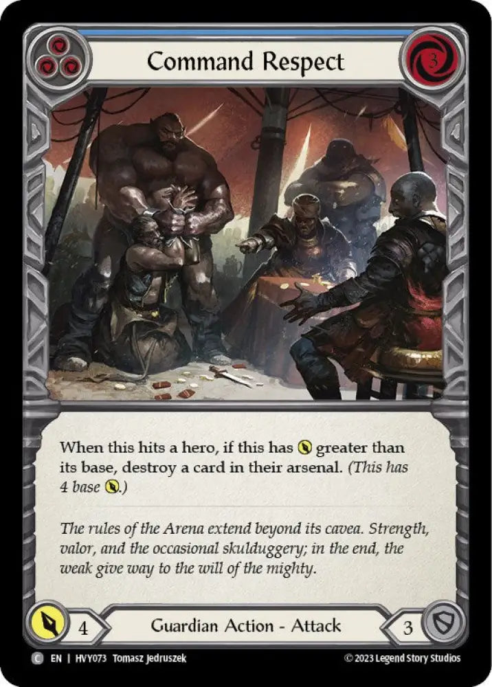 Command Respect (Blue) [Heavy Hitters] Rainbow Foil - Flesh And Blood Single