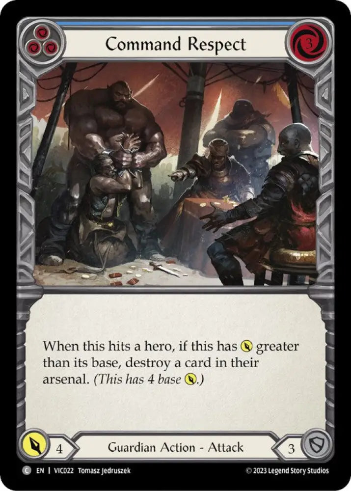 Command Respect (Blue) [Heavy Hitters] (Victor Blitz Deck) - Flesh And Blood Single