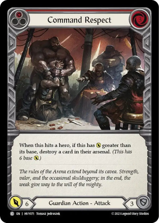 Command Respect (Red) [Heavy Hitters] Rainbow Foil - Flesh And Blood Single