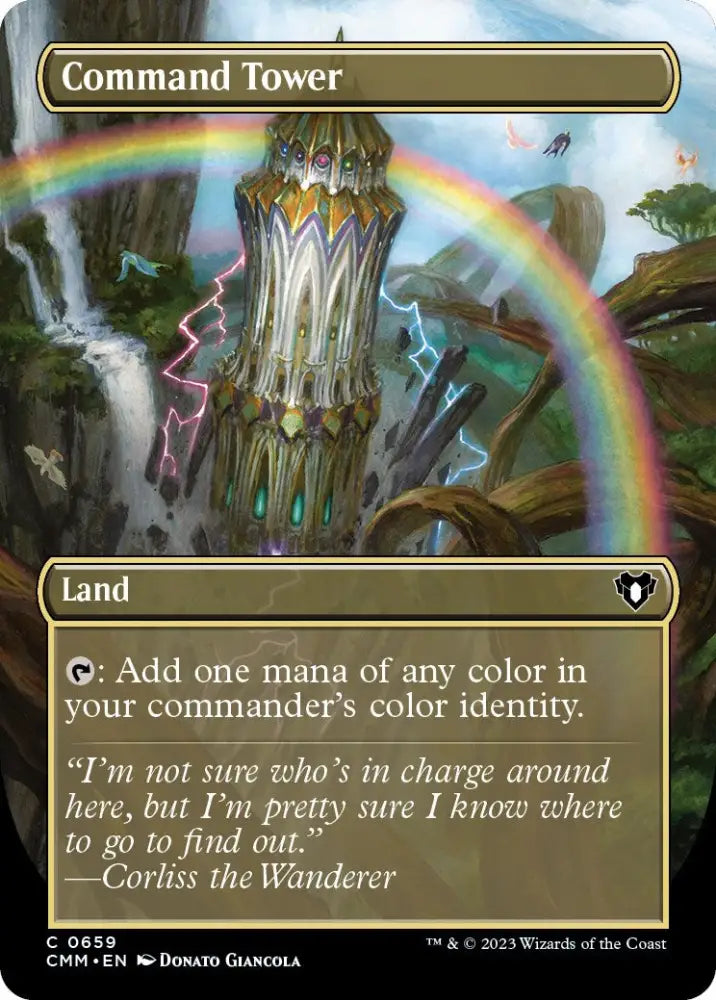 Command Tower (Borderless Alternate Art) [Commander Masters] - MTG Single